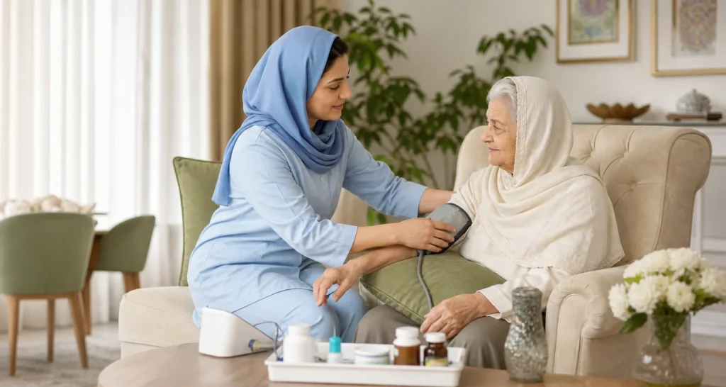 ارائه خدمات پرستار سالمند در قلهک: کیفیت و آرامش در کنار خانواده